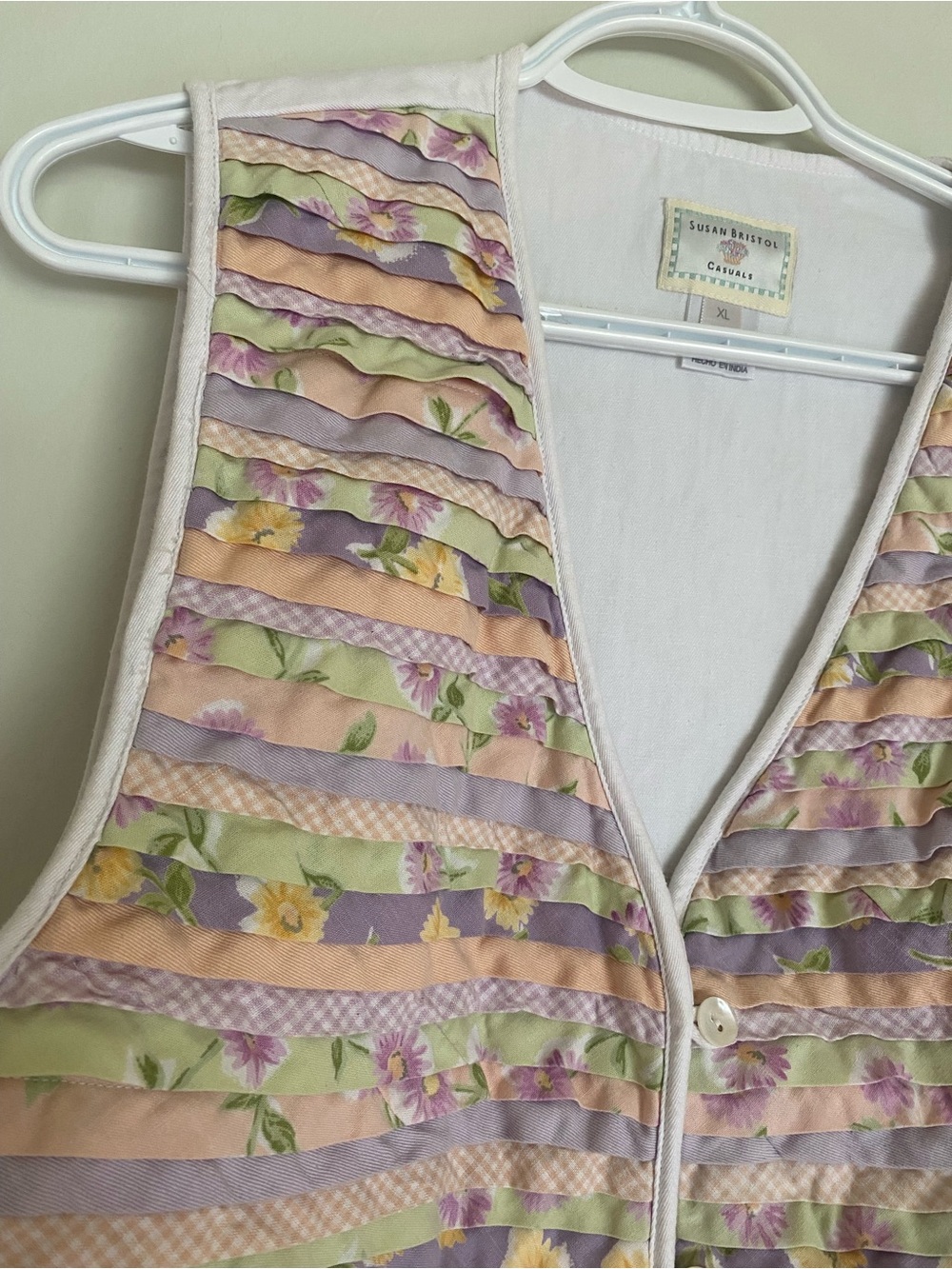 Vintage Floral Vest Susan Bristol Cottagecore